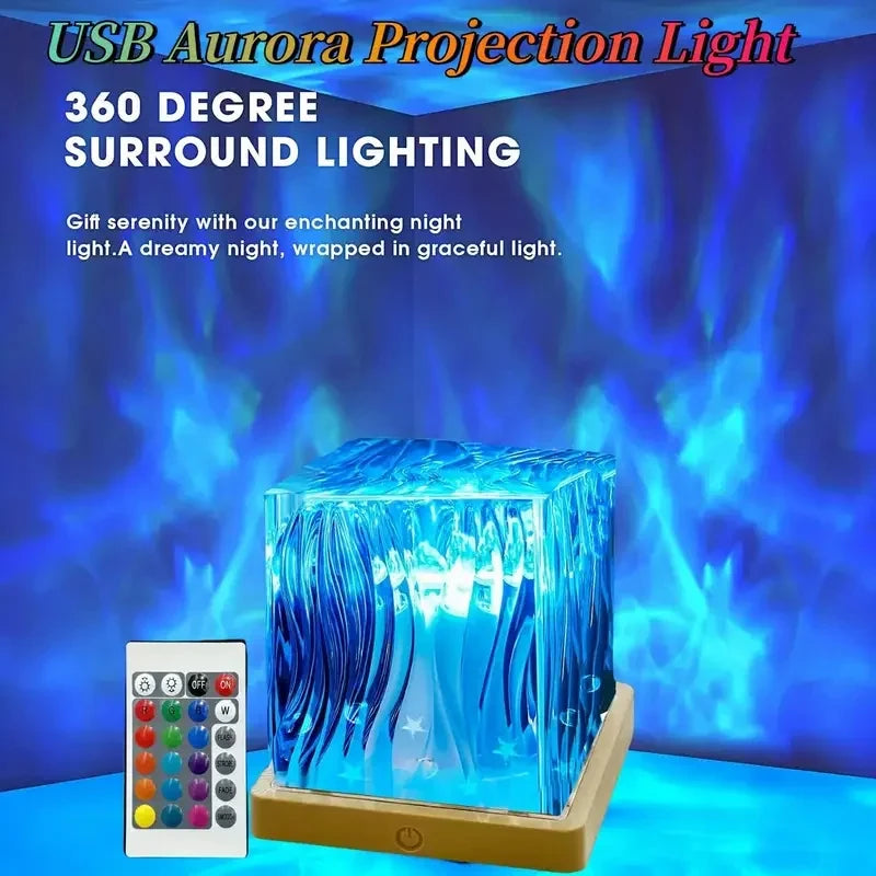Ocean Wave Projector Light 16Colors Remote LED