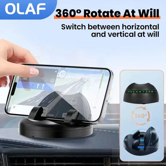 Dashboard Car Phone Holder 360 Rotation Silicone Phone Mount for Car Dash Car Number Plate Universal Mobile Phone Holder Support