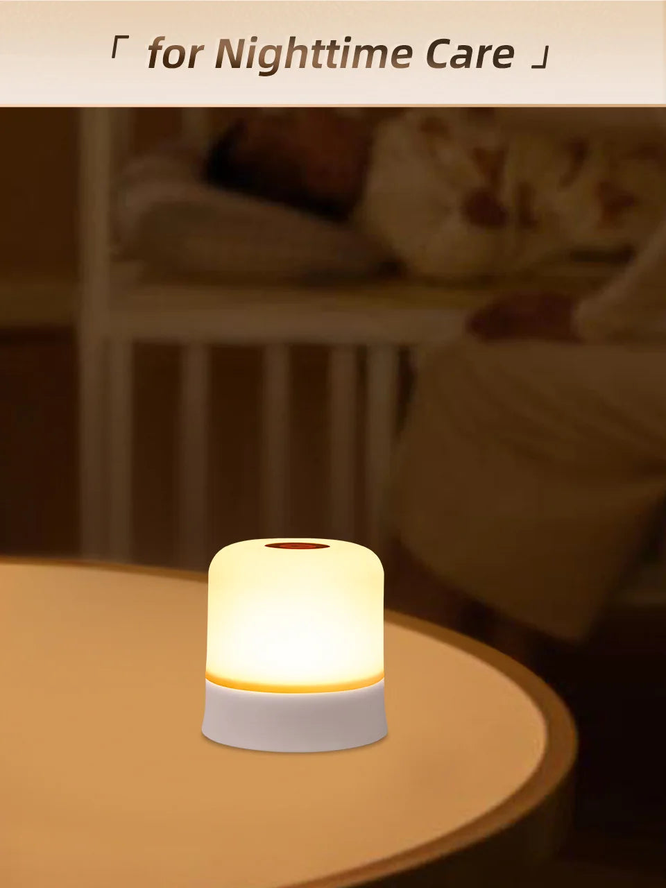 Touch Night Light Rechargeable Remote Control Night Light RGB Dimmable Table Lamp Ambient Light for Bedroom Living Room