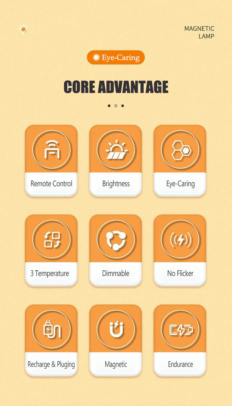 Remote LED Desk Lamp Magnetic Hanging Night Light USB Rechargeable Table Lamp 3 Colors Reading Light For Cabinet Closet Wardrobe NOTE this product is unavailable for Ireland