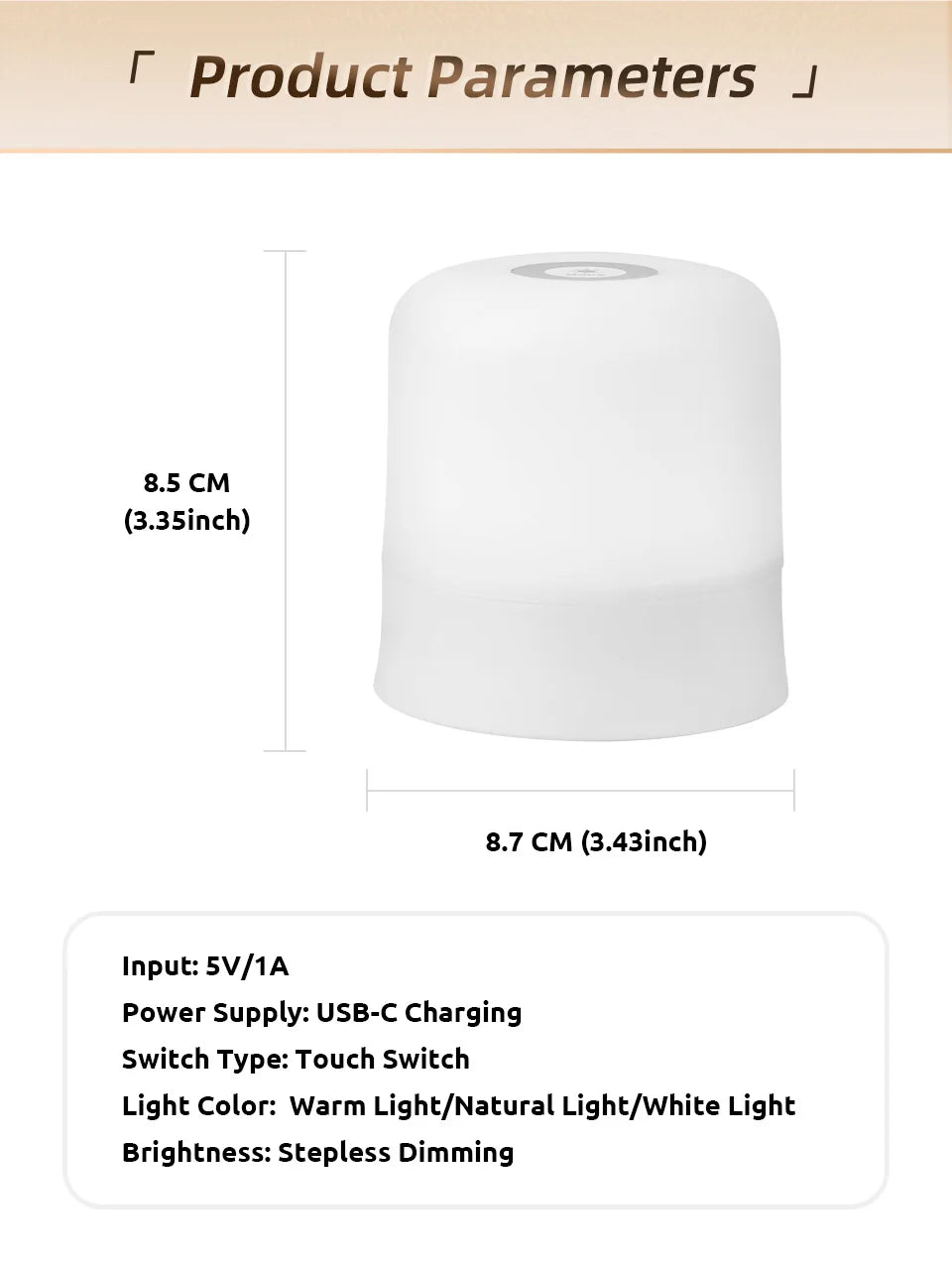 Touch Night Light Rechargeable Remote Control Night Light RGB Dimmable Table Lamp Ambient Light for Bedroom Living Room