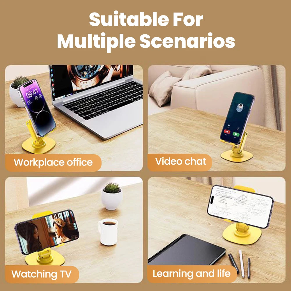 360 ° Rotation Phone Holder Foldable Desk Mobile Phone Holder Stand For IPhone Xiaomi Universal Table Cell Phone Stand Support