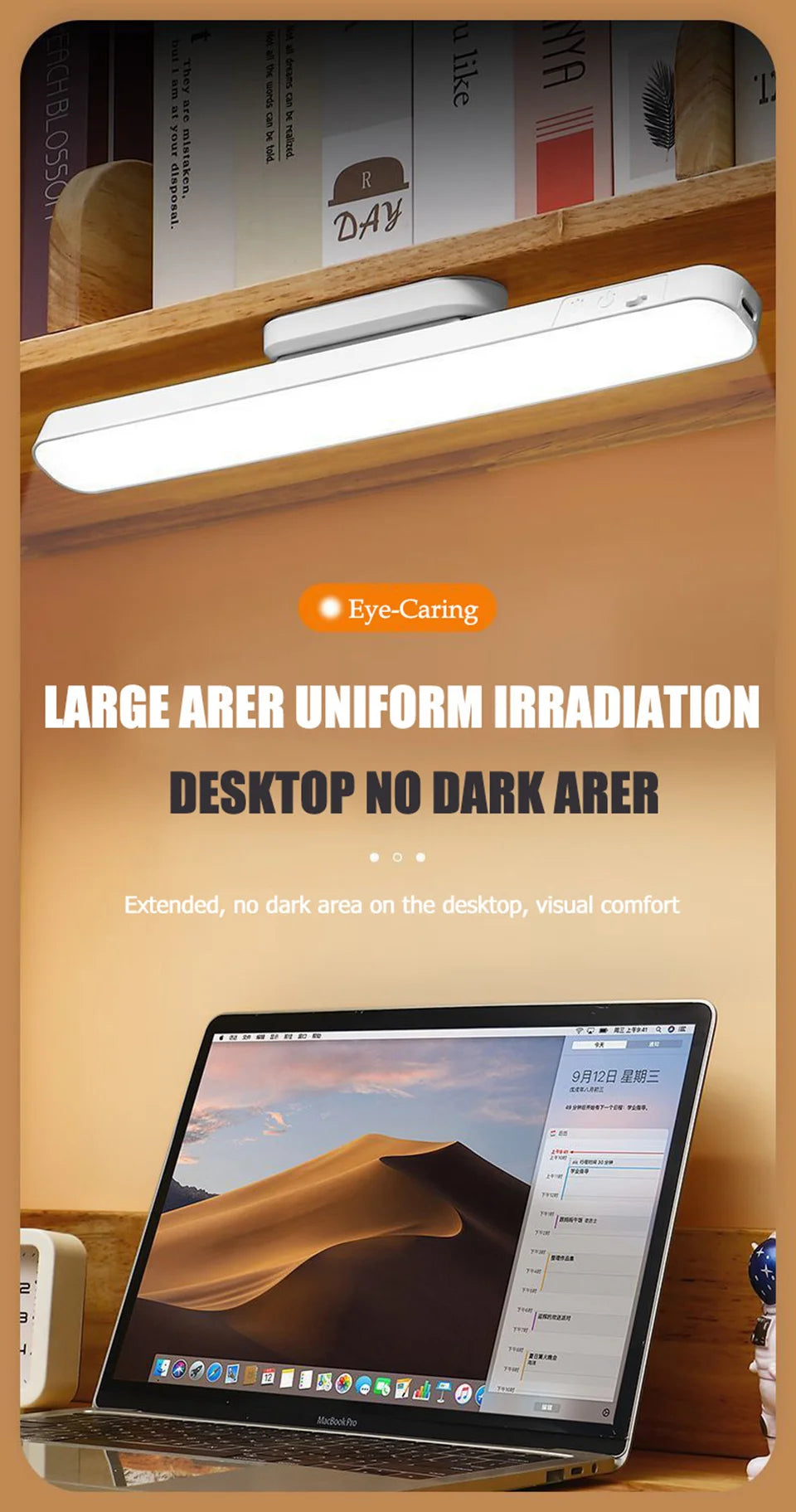 Remote LED Desk Lamp Magnetic Hanging Night Light USB Rechargeable Table Lamp 3 Colors Reading Light For Cabinet Closet Wardrobe NOTE this product is unavailable for Ireland