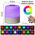 Touch Night Light Rechargeable Remote Control Night Light RGB Dimmable Table Lamp Ambient Light for Bedroom Living Room