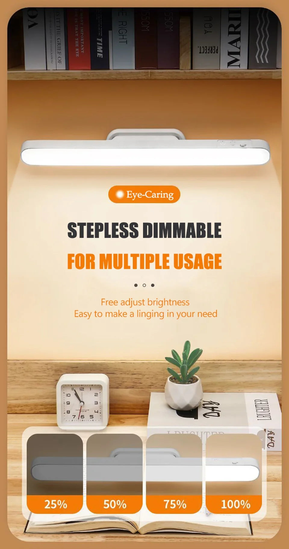 Remote LED Desk Lamp Magnetic Hanging Night Light USB Rechargeable Table Lamp 3 Colors Reading Light For Cabinet Closet Wardrobe NOTE this product is unavailable for Ireland